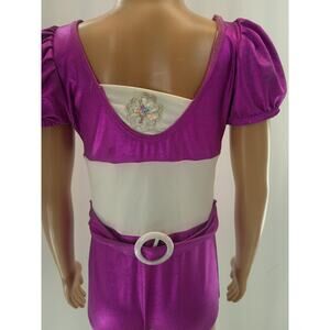 Dance Leotard Purple White Small Child Ballet Tap Jazz